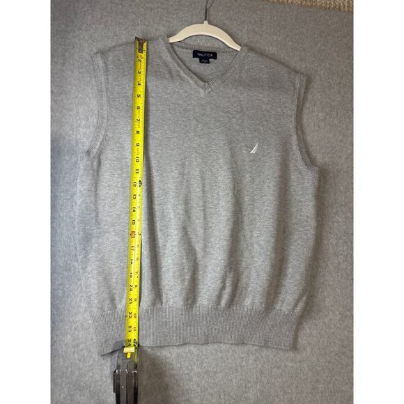 Nautica Sweater Vest Light Grey - Medium - Picture 9 of 11